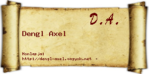Dengl Axel névjegykártya